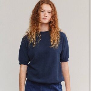 Short Sleeve Raglan Fleece Sweatshirt